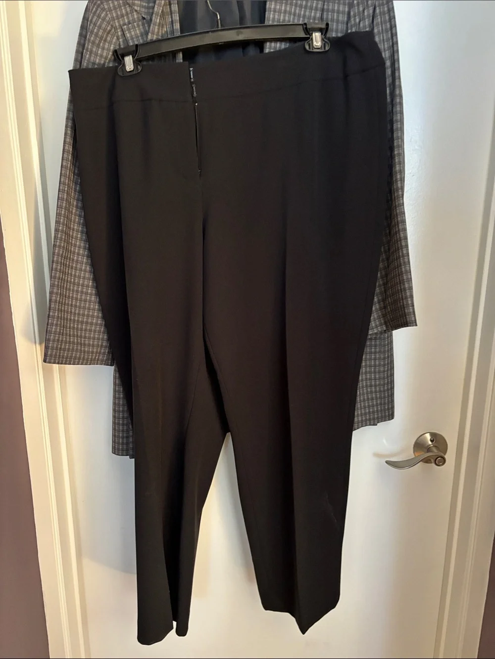 Le Suit Gray Glen Plaid Women's Blazer Suit - Picture 4 of 6